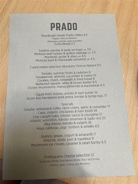 prada ristorante|the prado menu.